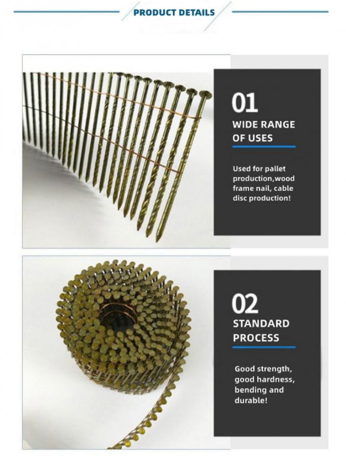 Construction Using Coil Roofing Nails for Nail Gun Epal Pallet Nails OEM Manufacturer