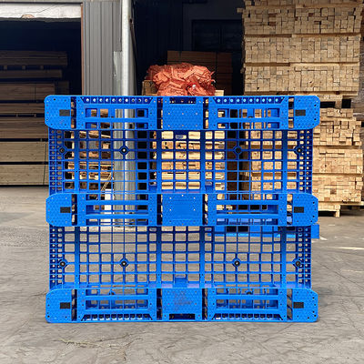 Harga yang pantas 100% Virgin HDPE Daur Ulang Makanan Kelas Hygienic Plastik Industri Palet 4 Way Entry Palet Single Faced on line