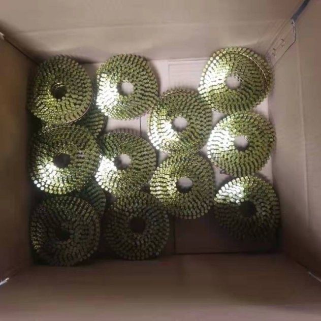 ANSI standar kayu palet paku cincin batang coil palet paku untuk Epal palet