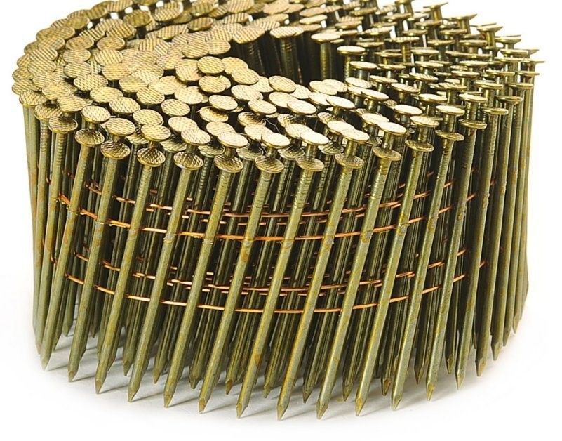 0.083*2 Inch Galvanized Coil Nail White Paint Thread Shank Nails Untuk Kayu Palet