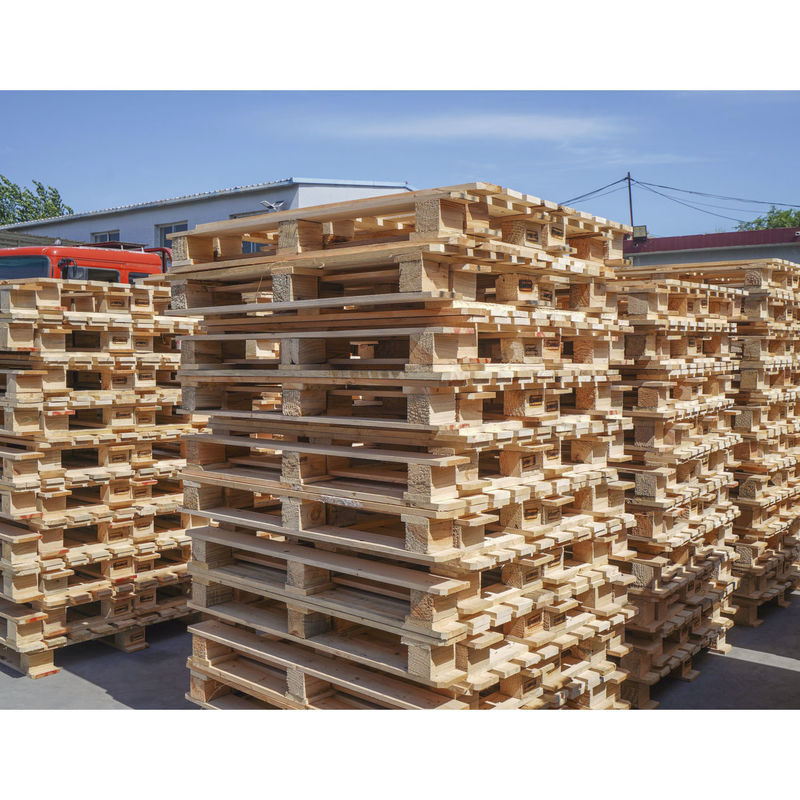 4 Way 2 Way Pallet Kayu Empat Way Pallet Kayu Untuk Pengangkutan Barang