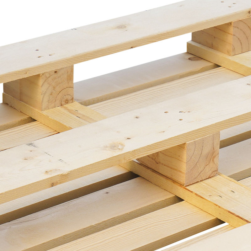 Palet kayu yang diobati panas Plywood Palet standar Euro untuk penyimpanan transportasi