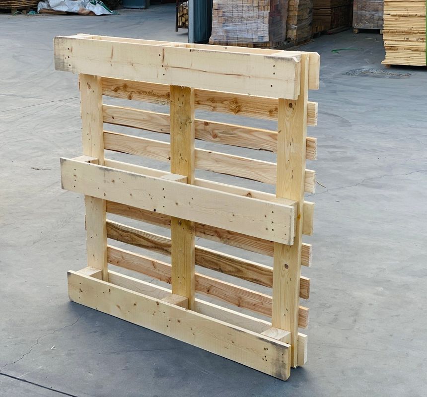 Heavy Duty Pallets diobati panas Ekonomi 4 Way Entry Palet diperkuat Gudang tahan lama