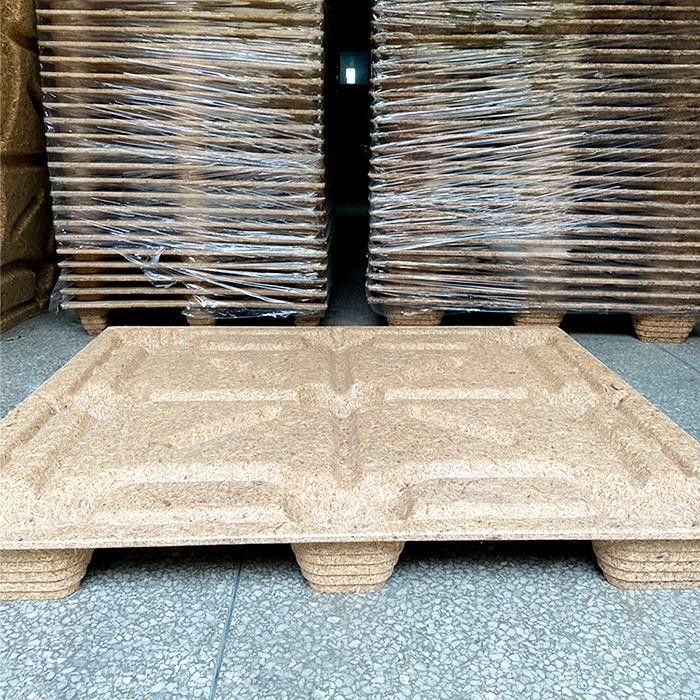 Fumigasi Free Press Palet Kayu Ukuran Euro Compress Palet Molded Palet Tray