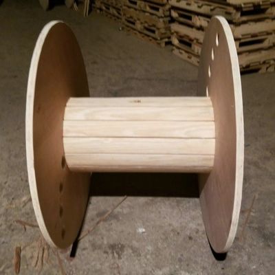 Harga yang pantas Daya tahan Kayu Lapisan Kabel Drum Bulat Kayu Kabel Industri Spool on line